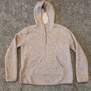 Thread & Supply Zip Up Beige Sweater